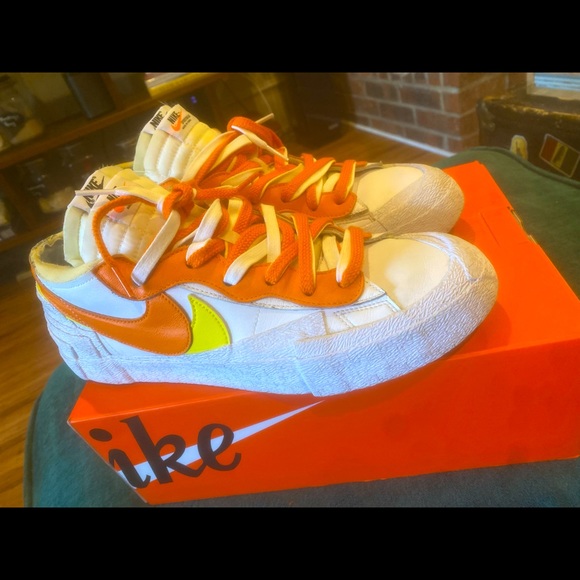 Nike Other - Nike Blazer Low Sacai Men USD12 White Magma Orange